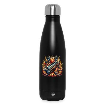 Design abstrait d'harmonica - Bouteille isotherme 500 ml - noir - Devant