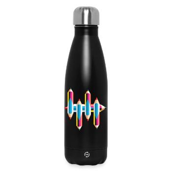 Crayons de couleur - Bouteille isotherme 500 ml - noir - Devant