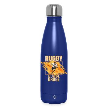 Rugby ist meine Droge - Thermosflasche 500 ml - Dunkelblau  - Vorne