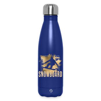 Snowboard - Thermosflasche 500 ml - Dunkelblau  - Vorne