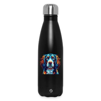Picardie Spaniel Hunderasse Bunte Karikatur Kawaii - Thermosflasche 500 ml - Schwarz - Vorne