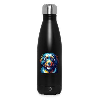 Schapendoes Race Chien Coloré Dessin Animé Kawaii - Bouteille isotherme 500 ml - noir - Devant