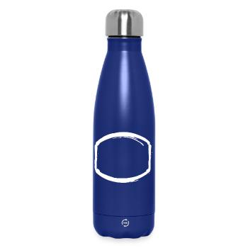 white oval frame - Insulated Water Bottle 500 ml - dark blue  - Front