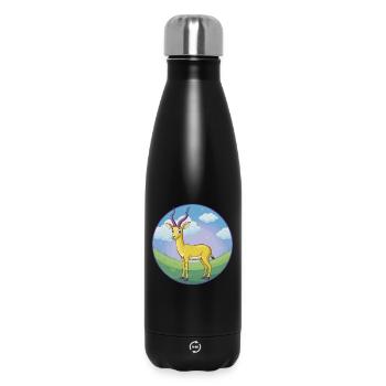Impala Niedliche Kawaii Cartoon Clipart Tier Haustier - Thermosflasche 500 ml - Schwarz - Vorne