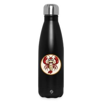 Craw coloré Kawaii dessin animé personnage Clipart Animal de compagnie - Bouteille isotherme 500 ml - noir - Devant