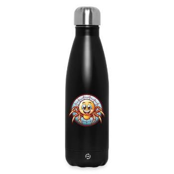 Spider Funny Kawaii Cartoon Clipart Animal Pet - Insulated Water Bottle 500 ml - black - Front