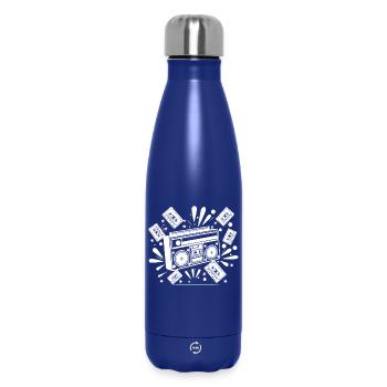 Boombox, music, nostalgia - Insulated Water Bottle 500 ml - dark blue  - Front