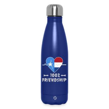 Somalia und Niederlande 100% Freundschaft - Thermosflasche 500 ml - Dunkelblau  - Vorne