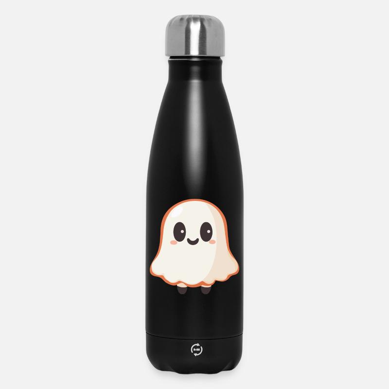 Cute Ghost - Insulated Water Bottle 500 ml - black