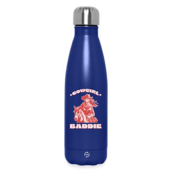 Western Baddie auf dem Pferd - Thermosflasche 500 ml - Dunkelblau  - Vorne