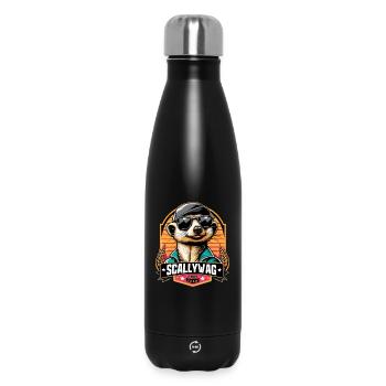 Scallywag of the Year Meerkat Funny Gift - Insulated Water Bottle 500 ml - black - Front