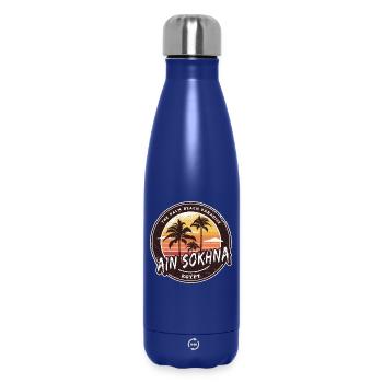 Ain Sokhna Ägypten Strand Palmen Design - Thermosflasche 500 ml - Dunkelblau  - Vorne