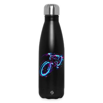 Fahrrad Vaporwave - Thermosflasche 500 ml - Schwarz - Vorne