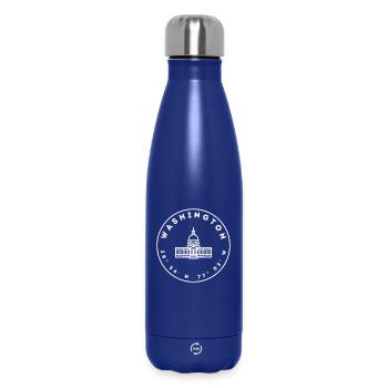 Washington DC mit Capitol und Koordinaten - Thermosflasche 500 ml - Dunkelblau  - Vorne