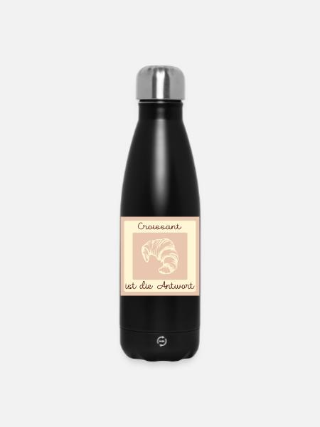 CROISSANT LIEBE ANTWORT - Thermosflasche 500 ml - Schwarz