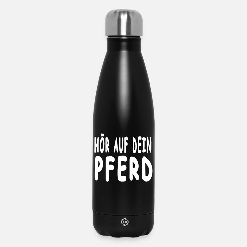 horses - Insulated Water Bottle 500 ml - black