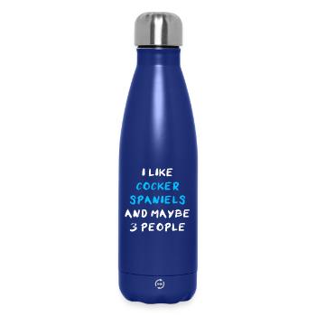 Cocker Spaniel - Bouteille isotherme 500 ml - bleu foncé  - Devant