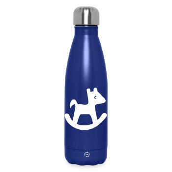 Schaukelpferd-Silhouette - Thermosflasche 500 ml - Dunkelblau  - Vorne