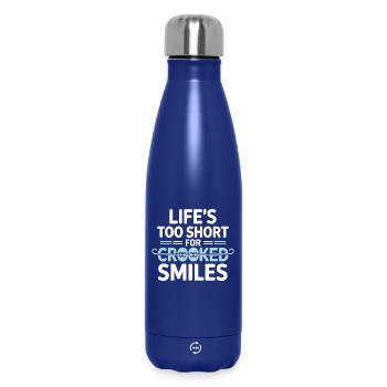 Dental Professional Straight Alignment Motivation  - Insulated Water Bottle 500 ml - dark blue  - Front