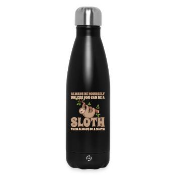 Faultier Always Be A Sloth - Thermosflasche 500 ml - Schwarz - Vorne