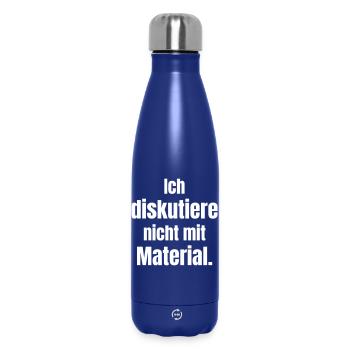 Ich diskutiere nicht mit Material - Thermosflasche 500 ml - Dunkelblau  - Vorne