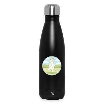 Zen Yoga Llama Llamaste Meditation Kunst - Thermosflasche 500 ml - Schwarz - Vorne