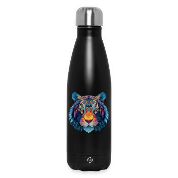 Tiger Head - Insulated Water Bottle 500 ml - black - Front