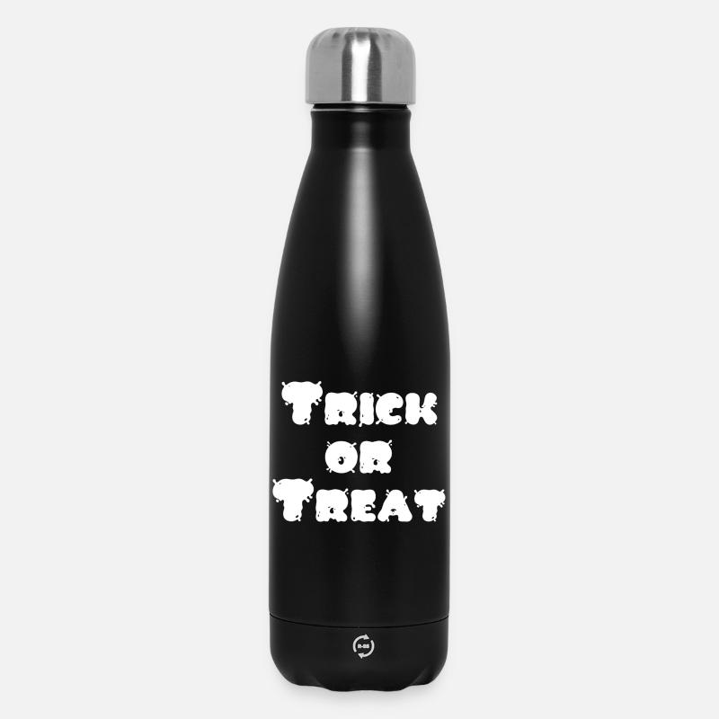 halloween sprüche, gruselige designs - Thermosflasche 500 ml - Schwarz