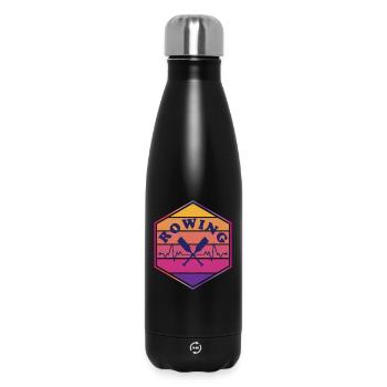 Rowing Herzschlag Vintage - Thermosflasche 500 ml - Schwarz - Vorne