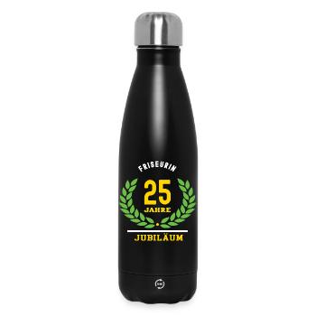 Hairdresser Anniversary 25 Years 25th Anniversary - Insulated Water Bottle 500 ml - black - Front