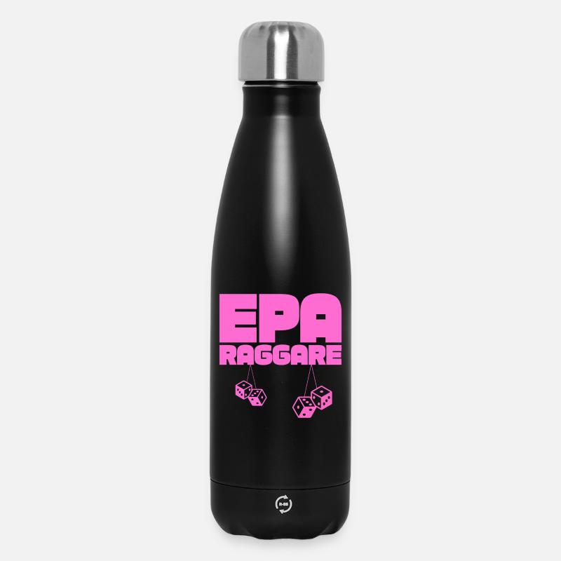 EPA Ragger – Pink Hanging Dice - Insulated Water Bottle 500 ml - black
