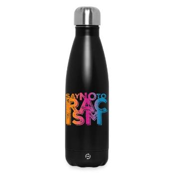 Say No to Racism - Thermosflasche 500 ml - Schwarz - Vorne