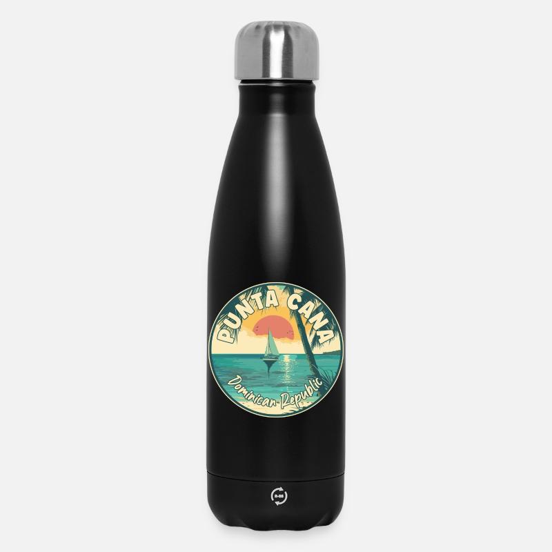 Explorez Punta Cana en République dominicaine - Bouteille isotherme 500 ml - noir