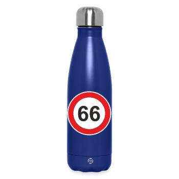 66 Geburtstag sechsundsechzig - Thermosflasche 500 ml - Dunkelblau  - Vorne