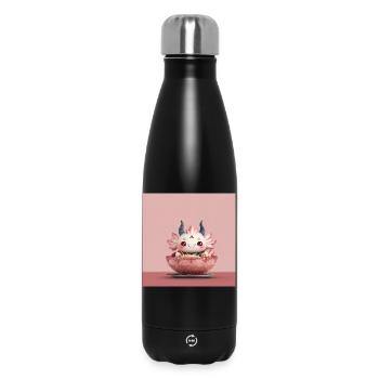 Dragon Bol de Raviolis Fleurs de Kawaii - Bouteille isotherme 500 ml - noir - Devant