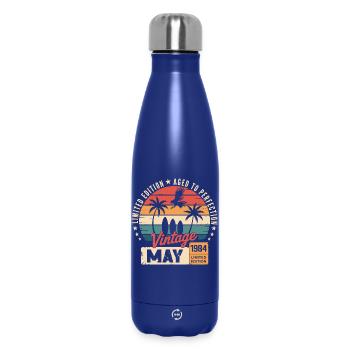 Special anniversary with this design May 1984 - Insulated Water Bottle 500 ml - dark blue  - Front