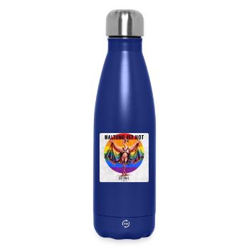 LGBTQ Pride Flamingo Rainbow Design - Thermosflasche 500 ml - Dunkelblau  - Vorne