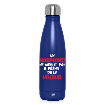 Valeur normande - Bouteille isotherme 500 ml - bleu foncé  - Devant