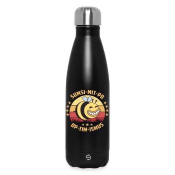 Optimismus oder Sumsi mit Po - Thermosflasche 500 ml - Schwarz - Vorne