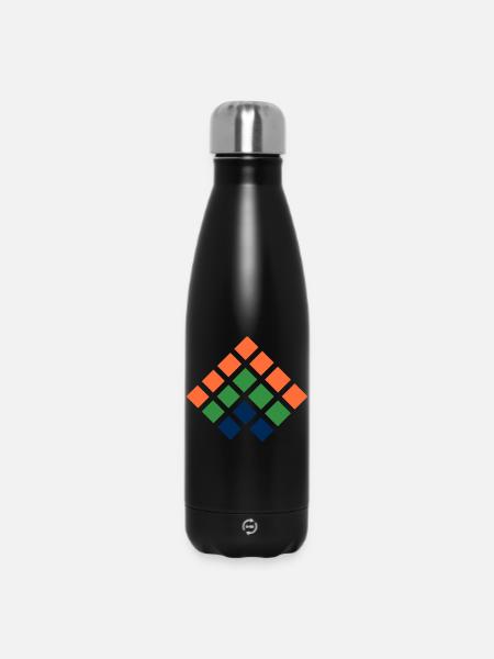 Mosaikpfeil nach oben - Thermosflasche 500 ml - Schwarz