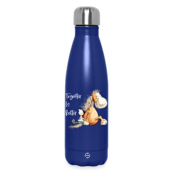 Ensemble c’est mieux cheval cheval ami cadeau - Bouteille isotherme 500 ml - bleu foncé  - Devant