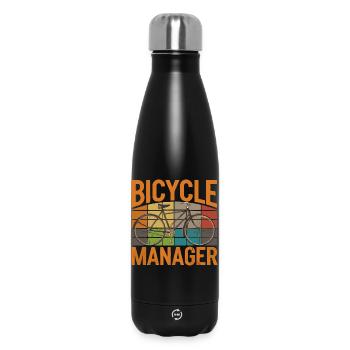Gestionnaire de vélos vintage - Bouteille isotherme 500 ml - noir - Devant
