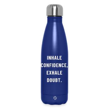 Inhale confidence - Insulated Water Bottle 500 ml - dark blue  - Front