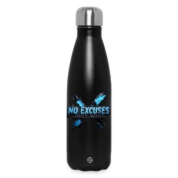Keine Ausreden, nur Siege – Motivierendes Fitnessstudio-Design - Thermosflasche 500 ml - Schwarz - Vorne