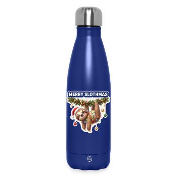 Frohe Slothmas Lichterkette - Thermosflasche 500 ml - Dunkelblau  - Vorne