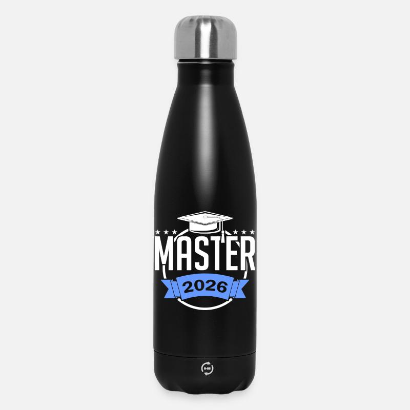 Master bestanden 2026 Promotion Sponsion - Thermosflasche 500 ml - Schwarz