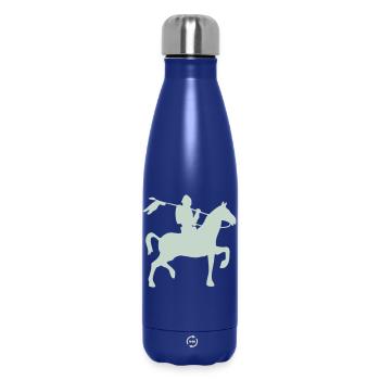Ritter Krieger auf ein Pferd - Thermosflasche 500 ml - Dunkelblau  - Vorne