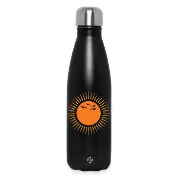 Sun and birds - Thermosflasche 500 ml - Schwarz - Vorne