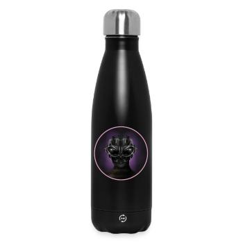 Portrait fantasmé d’un être extraterrestre - Bouteille isotherme 500 ml - noir - Devant