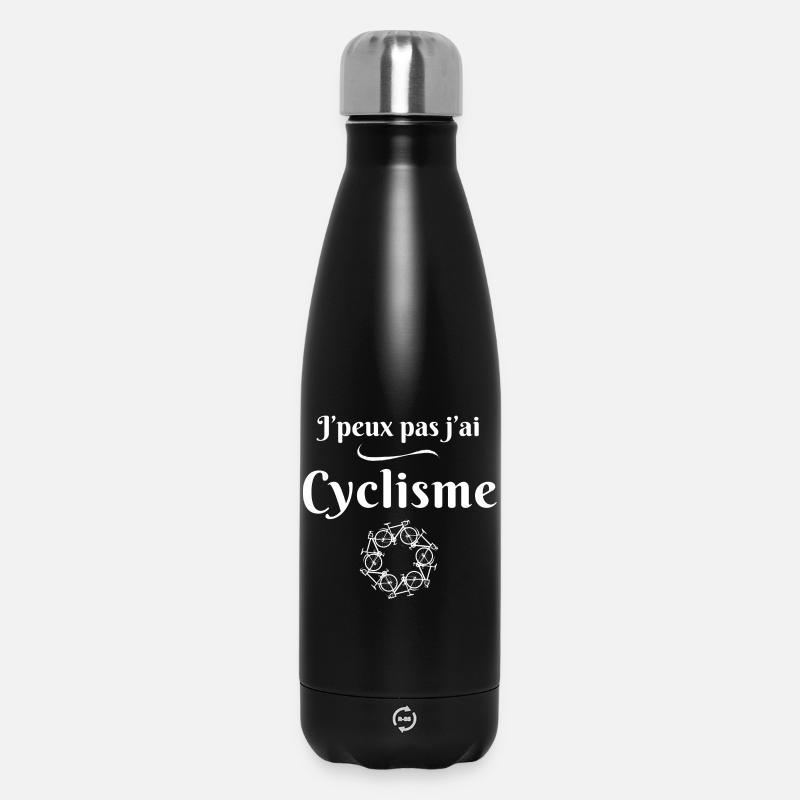cyclisme, vélo, cycliste - Bouteille isotherme 500 ml - noir